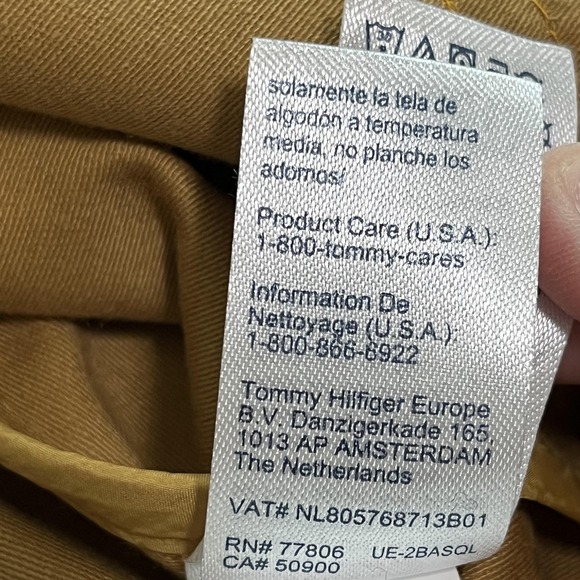 Tommy Jeans Jacket Mens Large Tan Yellow Multi Pocket Workwear Patch 78J3487 810 - Picture 12 of 13